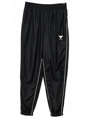 Under Armour Project Rock Track Pants Men’s Medium Black Lined Zip Pockets Gym